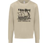 Viking Blood Runs Through Me Nave Vela Uomo Felpa Maglione