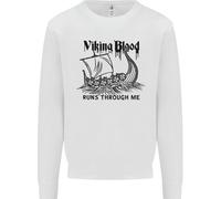 Viking Blood Runs Through Me Nave Vela Uomo Felpa Maglione