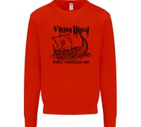 Viking Blood Runs Through Me Nave Vela Uomo Felpa Maglione