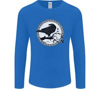 Viking Crow Celtico Norreno Valhalla Odin Thor Uomo Manica Lunga T-Shirt