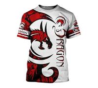 Viking Drago Tatuaggio Stampa 3D Donne Uomini T-Shirts Manica Corta Moda Pullover Scollo Tondo Magliette Sport Tops