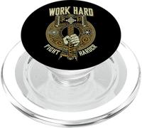 Viking Hammer: lavora duro, combatti più duramente, le rune dei guerrieri nordici PopSockets PopGrip per MagSafe