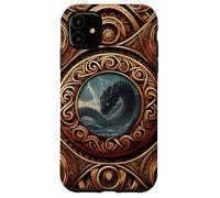 Viking Norse Mythology - Jormungandr - Oseberg Style V1 Custodia per iPhone 11