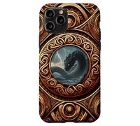Viking Norse Mythology - Jormungandr - Oseberg Style V1 Custodia per iPhone 11 Pro