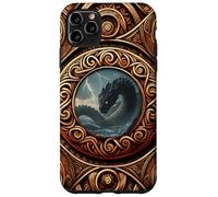 Viking Norse Mythology - Jormungandr - Oseberg Style V1 Custodia per iPhone 11 Pro Max