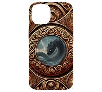 Viking Norse Mythology - Jormungandr - Oseberg Style V1 Custodia per iPhone 14