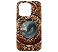 Viking Norse Mythology - Jormungandr - Oseberg Style V1 Custodia per iPhone 15 Pro