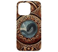 Viking Norse Mythology - Jormungandr - Oseberg Style V1 Custodia per iPhone 15 Pro Max