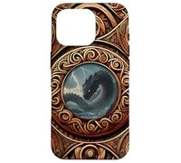 Viking Norse Mythology - Jormungandr - Oseberg Style V1 Custodia per iPhone 16 Pro