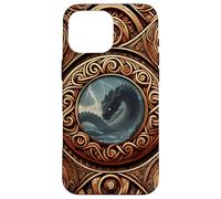 Viking Norse Mythology - Jormungandr - Oseberg Style V1 Custodia per iPhone 16 Pro Max