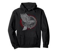 Viking Raven Huginn e Muninn Odin Graphic Felpa con Cappuccio