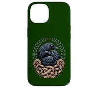 Viking Raven Huginn & Muninn norreno celtico retrò mistico Custodia per iPhone 14