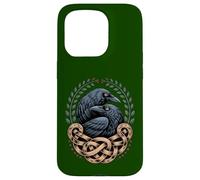 Viking Raven Huginn & Muninn norreno celtico retrò mistico Custodia per iPhone 15 Pro