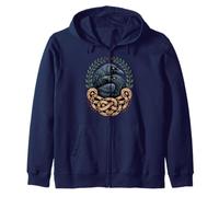 Viking Raven Huginn & Muninn norreno Celtico retrò Mistico Felpa con Cappuccio