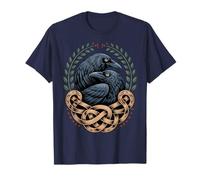 Viking Raven Huginn & Muninn norreno Celtico retrò Mistico Maglietta
