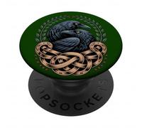 Viking Raven Huginn & Muninn norreno celtico retrò mistico PopSockets PopGrip Adesivo