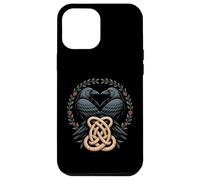Viking Ravens Huginn & Muninn - Nodo celtico Corvo Nero Custodia per iPhone 12 Pro Max