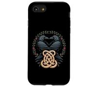Viking Ravens Huginn & Muninn - Nodo celtico Corvo Nero Custodia per iPhone SE (2020) / 7/8