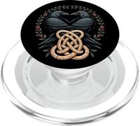 Viking Ravens Huginn & Muninn - Nodo celtico Corvo Nero PopSockets PopGrip per MagSafe