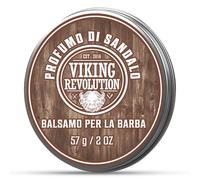 Viking Revolution - Balsamo Barba Uomo - Regalo Uomo - Ammorbidisce e Domina Barba e Baffi con Oli Naturali di Argan & Jojoba, Profumo di Sandalo - 57g