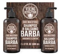 Viking Revolution Shampoo Barba Uomo Include Balsamo con Oli di Argan e Jojoba
