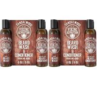 Viking Revolution - Shampoo Barba Uomo - Include Balsamo con Oli di Argan e Jojoba - Ammorbidisce, Lenisce e Rinforza la Barba - Profumo Naturale al Sandalo - 2x150 ml (Confezione da 2)