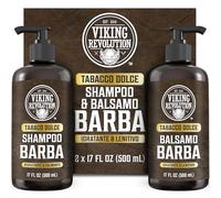 Viking Revolution - Shampoo Barba Uomo - Include Balsamo con Oli di Argan e Jojoba - Ammorbidisce, Lenisce e Rinforza la Barba - Tabacco Dolce - 2 x 500 ml