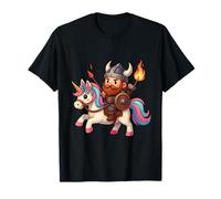 Viking Riding Noble Unicorn Ragazzi Ragazze Uomini Donne Bambini Adulti Maglietta
