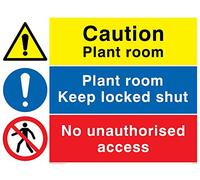 Viking segni cv5295-a5l-1 m "Caution Plant sale Plant, tenere chiusa, no accesso non autorizzato" Sign, 1 mm in plastica semirigida, 200 mm altezza x 150 mm larghezza
