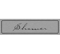 Viking segni dv1120-l26-ms "Sign" doccia, Caramel font, 1 mm, in acciaio INOX, 225 mm H x 60 mm W