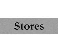 Viking segni dv712-l26-ms "negozi porta segno, positivo testo nero, 1 mm, in acciaio INOX, 225 mm H x 60 mm W