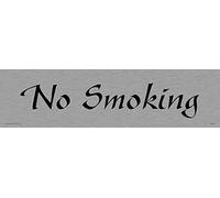 Viking segni dv901-l26-ms "No smoking Sign, Gazelle font, 1 mm, in acciaio INOX, 225 mm H x 60 mm W