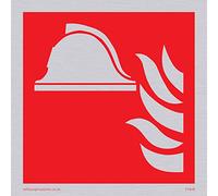 Viking segni fv648-s85-s Fire Point simbolo segno, rigido, argento, plastica, 85 mm H x 85 mm W
