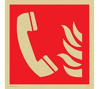 Viking segni fv649-s15-g Fire Phone simbolo segno, rigido, oro, plastica, 150 mm altezza x 150 mm larghezza