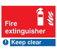 Viking segni fz337-a3l-1 m "estintore" Sign Keep trasparente, plastica, 1 mm semirigida, 300 mm altezza x 400 mm larghezza