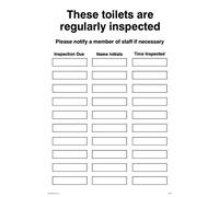Viking segni ih5383-a6p-v pulire WC ispezione chart Sign, vinile, 150 mm altezza x 100 mm larghezza
