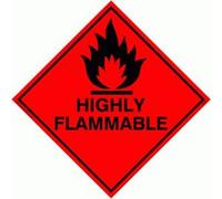 Viking segni ln621-s20-v "altamente infiammabile" Sign, vinile, 200 mm x 200 mm