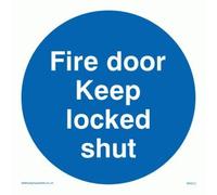 Viking segni ma212-s15 - 1 m "Fire Door Keep Locked Shut" Sign, 1 mm in plastica semirigida, 150 mm x 150 mm