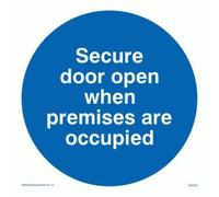 Viking segni ma222-s10-v "Secure porta aperta quando sono occupati" Sign, vinile, 100 mm x 100 mm
