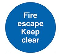 Viking segni ma226-s40-v "Fire Escape Keep Clear" Sign, vinile, 400 mm altezza x 400 mm larghezza