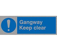 Viking segni ma234-l15-ms corsia "Keep Clear" Sign, marine grade, in acciaio INOX, 50 mm altezza x 150 mm larghezza