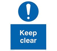 Viking segni ma235-a5p-1 m "Keep Clear Sign, 1 mm in plastica semirigida, 200 mm altezza x 150 mm larghezza