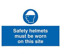 Viking segni mc522-a4l-3 m "Caschi di sicurezza devono essere indossati su questo sito" Sign, 3 mm, 200 mm altezza x 300 mm larghezza rigido in plastica