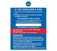 Viking segni mf331-a5p-1 m Fire Action se scoprire un fuoco per hotel/Guest House Sign, plastica, 1 mm semirigida, 200 mm altezza x 150 mm larghezza