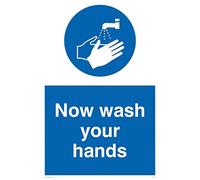 Viking segni mh198-a4p-3 m "Now Wash your Hands" Sign, 3 mm, plastica rigida, 300 mm altezza x 200 mm larghezza