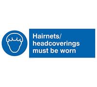 Viking segni mh204-l31-v "retine/testa delle coperture devono essere indossati" Sign, vinile, 100 mm altezza x 300 mm larghezza