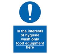 Viking segni mh210-a4p-3 m "lavare esclusivamente a fini di igiene alimentare attrezzature here" Sign, 3 mm, in plastica, 300 mm x 200 mm