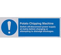 Viking segni mm195-l15-sv patata chipping Machine regole segno vinile, argento, 50 mm altezza x 150 mm larghezza