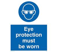 Viking segni mp281-a5p-3 m "Eye Protection Must Be Worn" Sign, 3 mm, in plastica, 200 mm altezza x 150 mm larghezza
