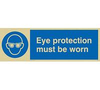 Viking segni mp281-l31-g "Eye Protection Must Be Worn" Sign, oro rigido in plastica, 100 mm altezza x 300 mm larghezza
